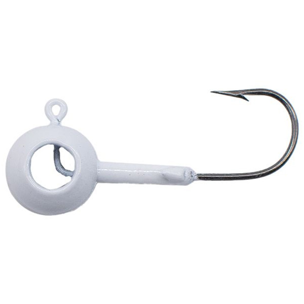 Leland's Lures Eye Hole Round Head Scent Holder Jig Lures, 1/16oz - White 1 Leland's Lures Eye Hole Round Head Scent Holder Jig Lures - White