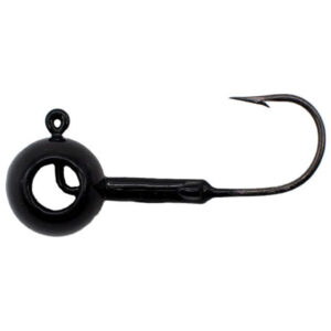 Leland's Lures Eye Hole Round Head Scent Holder Jig Lures - Black
