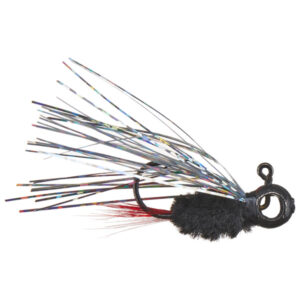 Leland's Lures Eye Hole Bream Boss Scent Holder Jig Lures - Black Gnat
