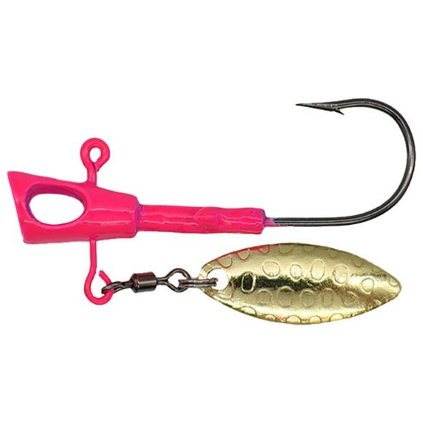 Leland's Lures Fin Spin Eye Hole Jig Lures, 1/16oz - Pink 1 Leland's Lures Fin Spin Eye Hole Jig Lures - Pink