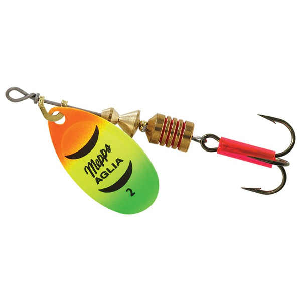Mepps Aglia Plain Treble Spinner Lure, #2 - Hot Firetiger 1 Mepps Aglia Plain Treble Spinner Lure, #2 - Hot Firetiger