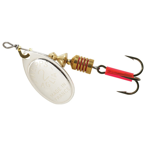 Mepps Aglia Plain Treble Spinner Lure, #2 - Silver 1 Mepps Aglia Plain Treble Spinner Lure, #2 - Silver