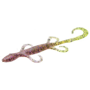 Zoom Lizard Fishing Lures - Cotton Candy Chartreuse