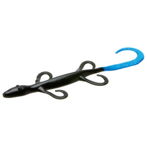 Zoom Lizard Fishing Lures - Black Blue Tail