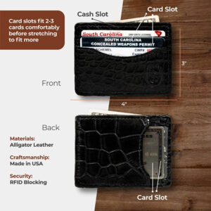 Southern Trapper GATOR BI-OLD WALLET BLACK