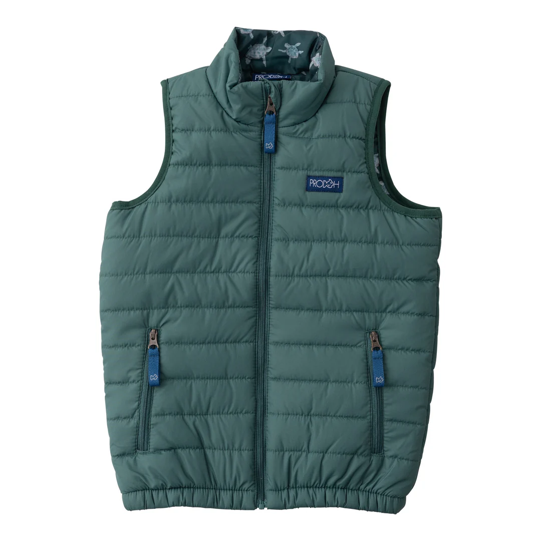 PRODOH Kid's Puffer Vest in Posy Green 1 PRODOH Kid's Puffer Vest in Posy Green