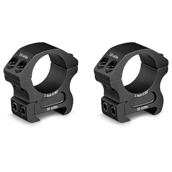 Vortex Pro Series Riflescope Rings, 1" 1 Vortex Pro Series Riflescope Ring Pair 1" Medium PR1-M