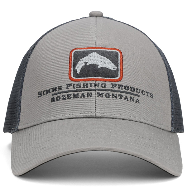 Simms Trout Icon Trucker Hat - Cinder 1 Simms Trout Icon Trucker Hat - Cinder