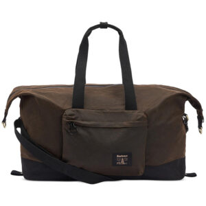 Barbour Field Waxed Holdall Bag - Olive/Black