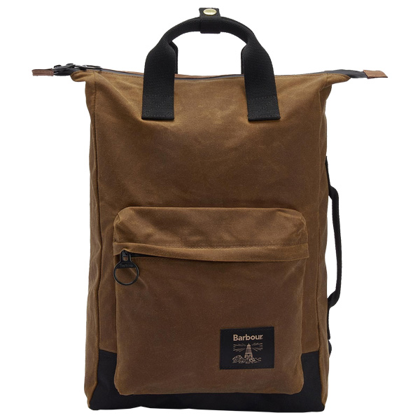 Barbour Field Waxed Backpack - Tan/Black 1 Barbour Field Waxed Backpack - Tan/Black
