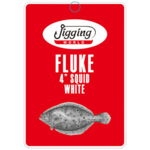 Jigging World Fluke Rig with Squid Teaser Lure - White