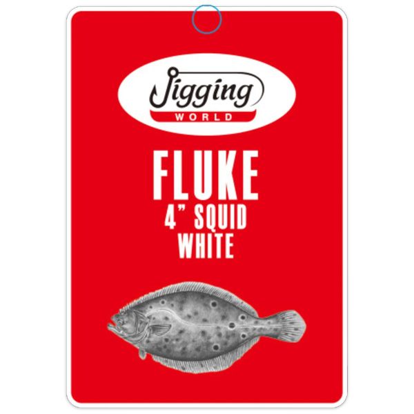 Jigging World Fluke Rig with Squid Teaser Lure - White 1 Jigging World Fluke Rig with Squid Teaser Lure - White