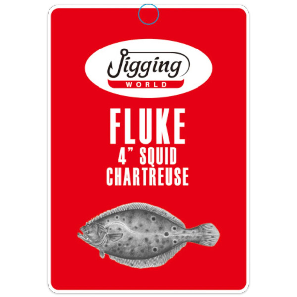 Jigging World Fluke Rig with Squid Teaser Lure - Chartreuse 1 Jigging World Fluke Rig with Squid Teaser Lure - Chartreuse