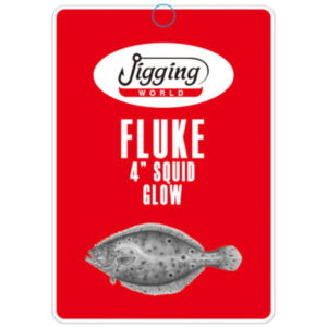 Jigging World Fluke Rig with Squid Teaser Lure - Glow