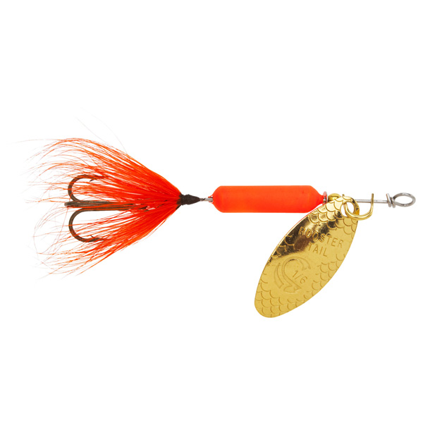 Yakima Bait Original Rooster Tail Treble Fishing Lure, 1/8oz - Orange Flo 1 Yakima Bait Original Rooster Tail Treble Fishing Lure - Orange Flo