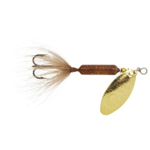 Yakima Bait Original Rooster Tail Treble Fishing Lure - Glitter Brown