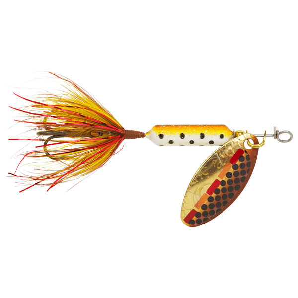 Yakima Bait Original Rooster Tail Treble Fishing Lure, 1/8oz - Tinsel Brown Trout 1 Yakima Bait Original Rooster Tail Treble Fishing Lure - Tinsel Brown Trout