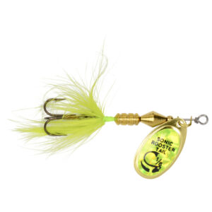 Yakima Bait Sonic Rooster Tail Spinner Lure - Chartreuse Mylar