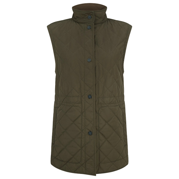 Purdey Women's Quilted Purdey Gilet - Dark Olive 1 Purdey Women's Quilted Purdey Gilet - Dark Olive