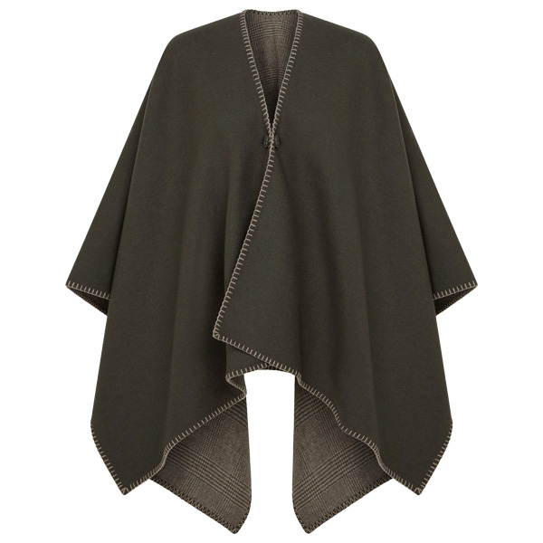 Purdey Women's Welbeck Poncho - Forest 1 Purdey Women's Welbeck Poncho - Forest