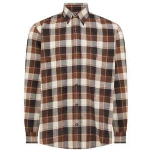 Purdey Men's Large Flannel Check Shirt - Walnut