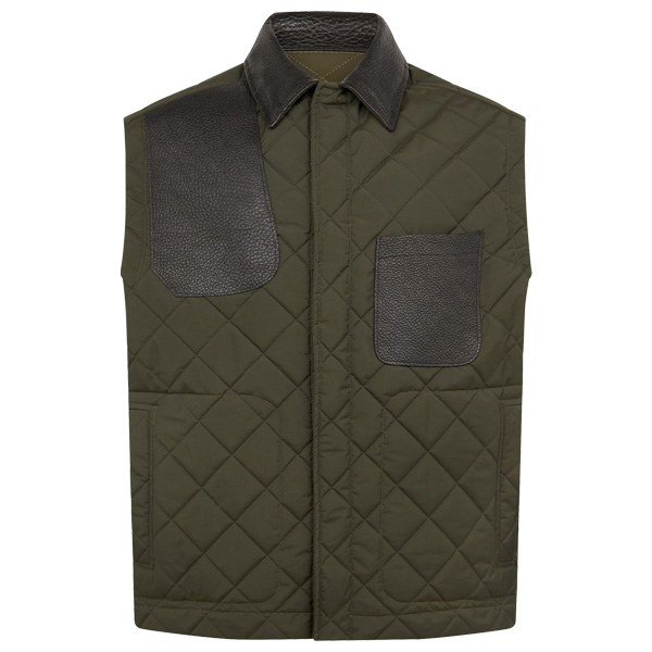 Purdey Men's Padded Barn Gilet - Olive 1 Purdey Men's Padded Barn Gilet - Olive