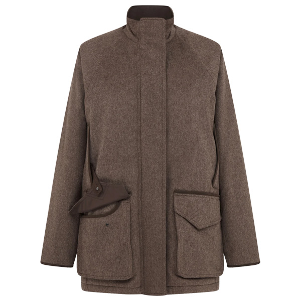 Purdey Women's Loden Raglan Field Coat - Taupe 1 Purdey Women's Loden Raglan Field Coat - Taupe