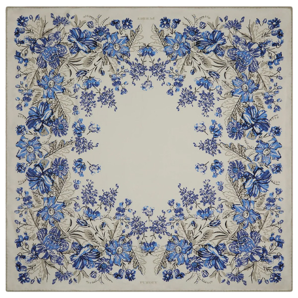 Purdey Floral Scarf - Taupe 1 Purdey Floral Scarf - Taupe
