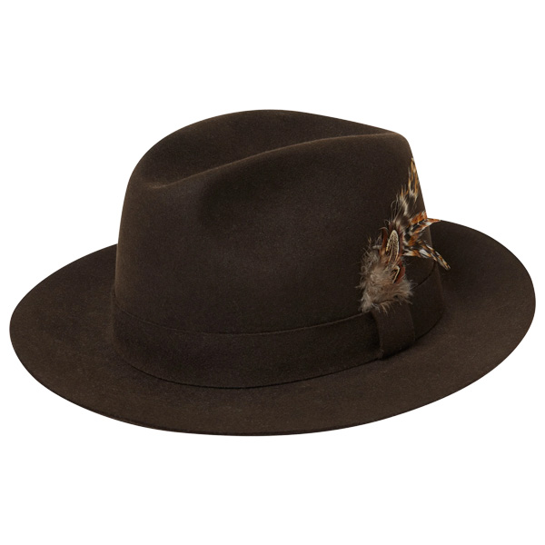 Purdey Men's Fedora with Feather 1 Purdey Men's Fedora with Feather