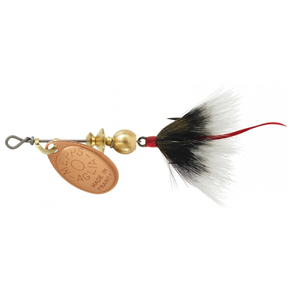 Mepps Dressed Aglia Spinner Lure, #0 - Copper and Grey 1 Mepps Dressed Aglia Spinner Lure, #0 - Copper and Grey