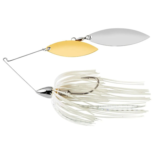 Lurenet War Eagle Nickel Frame Double Willow Spinnerbait Fishing Lure, 3/8oz - White Silver 1 Lurenet War Eagle Nickel Frame Double Willow Spinnerbait Fishing Lure - White Silver