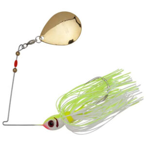 Lurenet BOOYAH Single Colorado Blade Spinnerbait Fishing Lure - White/Chartreuse
