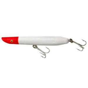Lurenet Cotton Cordell Pencil Popper Fishing Lure - Pearl/Red Head