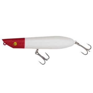 Lurenet Cotton Cordell Pencil Popper Fishing Lure - Pearl/Red Head