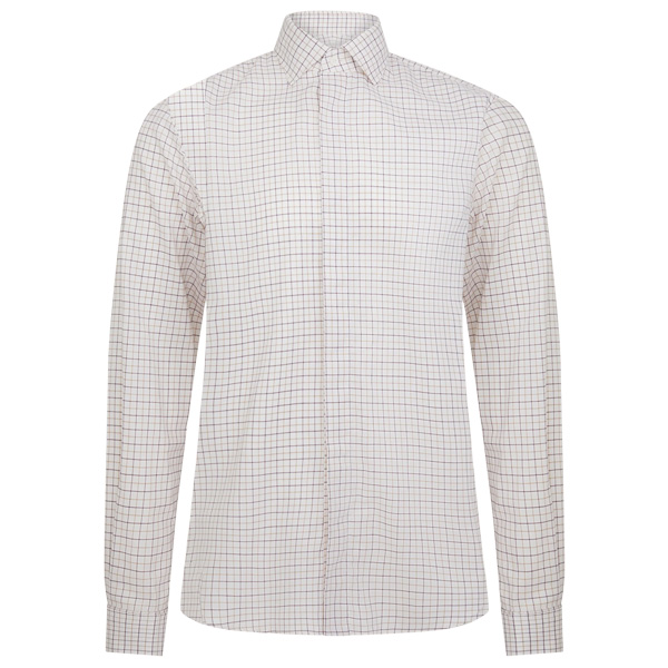 Purdey Men's Summer Sporting Tattersall Double Cuff Shirt 1 Purdey Men's Summer Sporting Tattersall Double Cuff Shirt