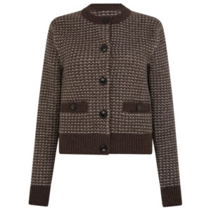 Purdey Women's Rosebank Cashmere Tweed Cardigan - Walnut