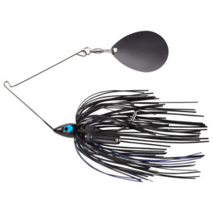 Lurenet War Eagle Night Time Painted Head Single Colorado Black Nickel Spinnerbait Fishing Lure - Black Blue