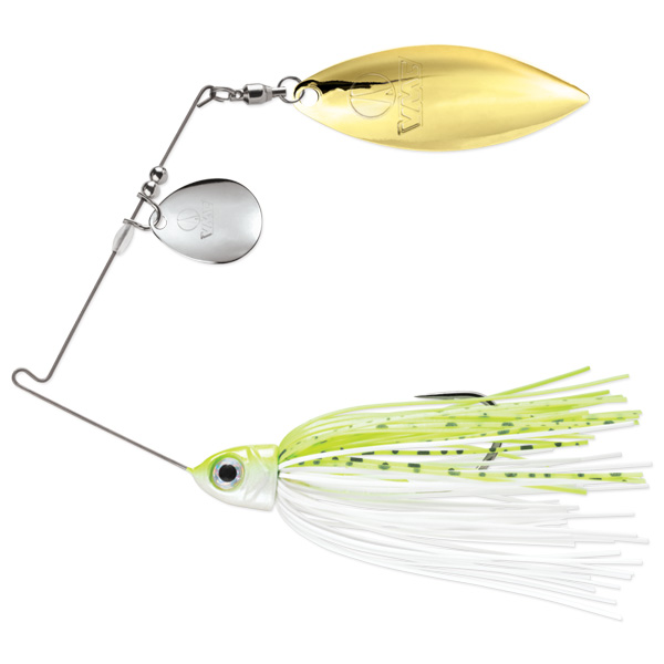VMC RSS Redline Series Colorado/Willow Spinnerbait Fishing Lure, 1/2oz - Chartreuse and White Shad 1 VMC RSS Redline Series Colorado/Willow Spinnerbait Fishing Lure - Chartreuse and White Shad
