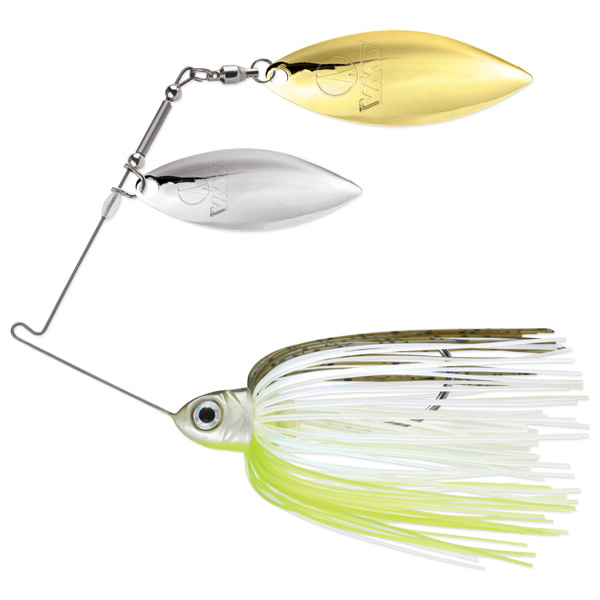 VMC RSS Redline Series Willow/Willow Spinnerbait Fishing Lure, 3/8oz - Hot Olive 1 VMC RSS Redline Series Willow/Willow Spinnerbait Fishing Lure - Hot Olive