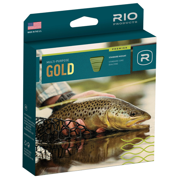 RIO Premier Gold Fly Fishing Line, 7wt - Moss/Gold 1 RIO Premier Gold Fly Fishing Line - Moss/Gold
