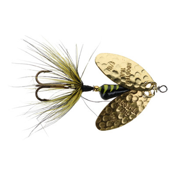 Yakima Bait Rooster Tail Double Flash Fishing Lure, 1/8oz - Black/Yellow Tiger 1 Yakima Bait Rooster Tail Double Flash Fishing Lure - Black/Yellow Tiger