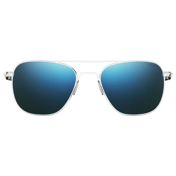 Randolph Engineering Aviator Sunglasses, Regular - Cobalt Lenses with 23k White Gold Frame 1 Randolph Engineering Aviator Sunglasses - Cobalt Lenses with 23k White Gold Frame