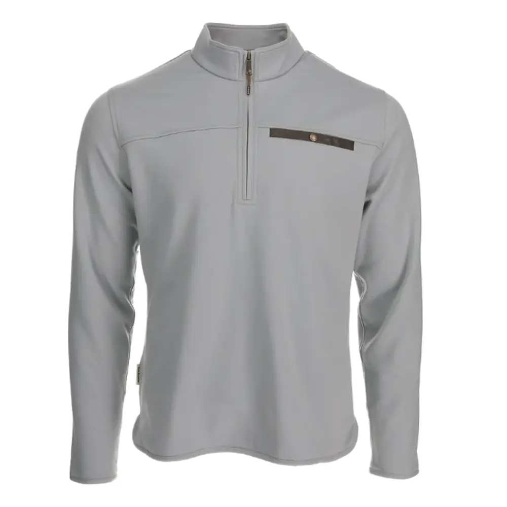 Tom Beckbe Tucker Fleece Quarter Zip Blue Grey 1 TOM BECKBE TUCKER FLEECE QUARTER ZIP BLUE GREY