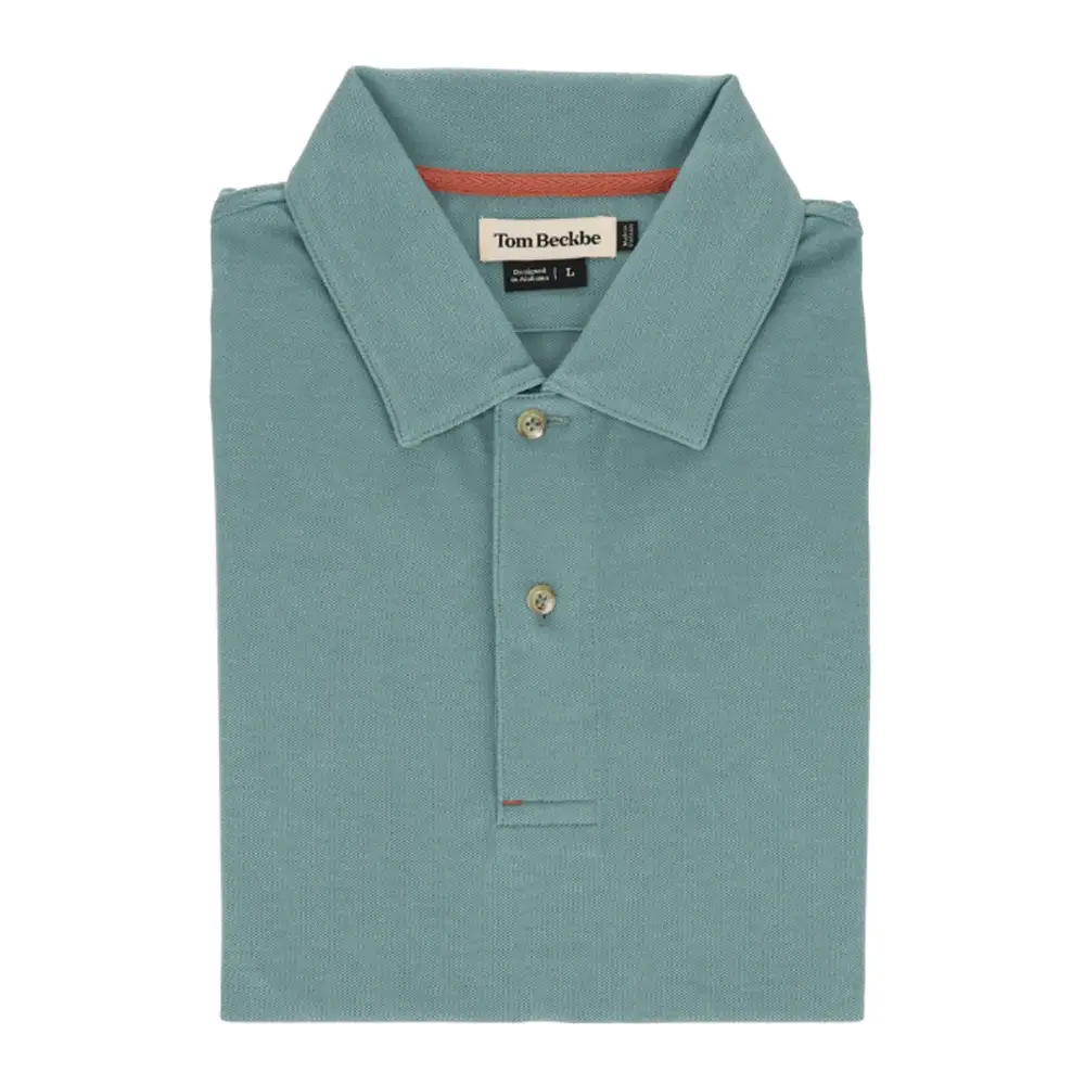 Tom Beck Coastal Polo Shirt Aqua 1 Tom Beck Coastal Polo Shirt Aqua