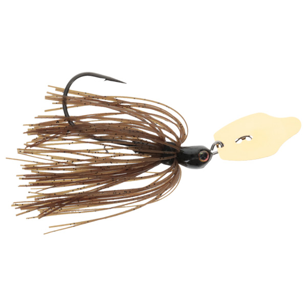 Strike King Thunder Cricket Vibrating Gold Swim Jig Lure, 1/2oz - Green Pumpkin 1 Strike King Thunder Cricket Vibrating Gold Swim Jig Lure - Green Pumpkin