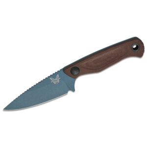 Benchmade Dacian Micarta Spear Point EDC and Outdoor Fixed Blade Knife - Brown Canvas