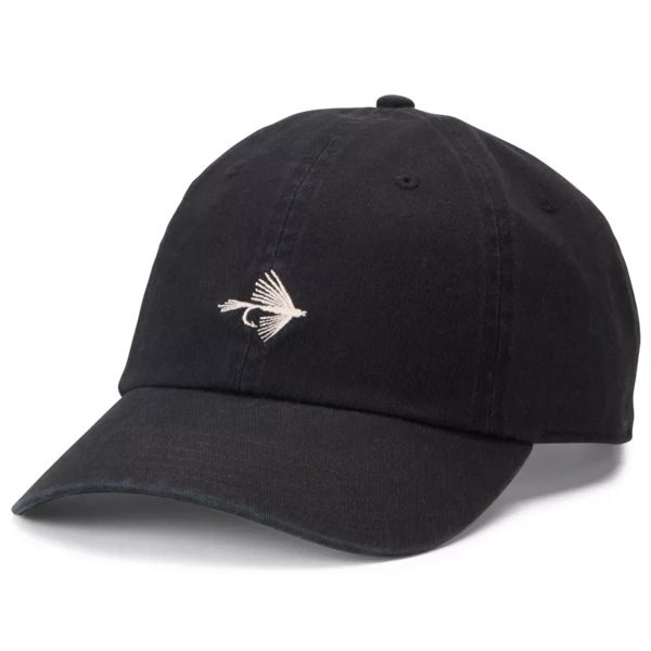 Orvis Battenkill Embroidered Fly Ball Cap - Washed Black 1 Orvis Battenkill Embroidered Fly Ball Cap - Washed Black