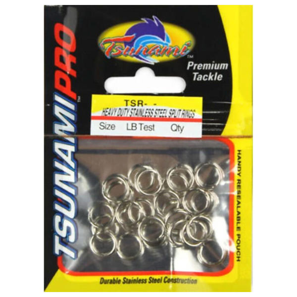 Tsunami Heavy Duty Stainless Steel Split Rings, #4 1 Tsunami Heavy Duty Stainless Steel Split Rings