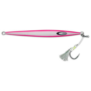 JYG Pro Fishing STRYKE Tuna Rigged Jig Lure - Pink Glow