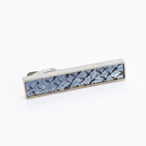 Teal Heron POTOMAC Tie BAR BLUE SILVER SALMON Silver